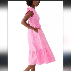 Crown & Ivy Pink Embroidery Dress In Size 1x